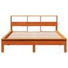 vidaXL Massivholzbett ohne Matratze Wachsbraun 140x200 cm Produktbild-Vorschau 4