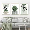 3er Set Premium Poster Grün Blätter Bilder Wandbilder Deko Produktbild-Vorschau 3