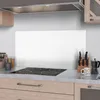 DEQORI Küchenrückwand Glas 100x50 cm 'Weiß' Spritzschutz Produktbild-Vorschau 2