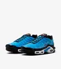 A pair of blue Nike Air Max Plus sneakers with white speckles, displayed on a white background. Anteprima dell’immagine prodotto