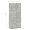 vidaXL Armoire gris béton 90x52x200 cm Bois composite Voir les images du produit 15