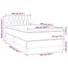 vidaXL Boxspringbett mit Matratze Dunkelgrau 100x200 cm Produktbild-Vorschau 6