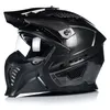 A black and gray motorcycle helmet on a white background. Voir les images du produit