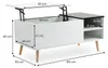 Couchtisch MUSKA mit Hebeplatte, 100 x 50 cm, Weiß/Schwarz Produktbild-Vorschau 7