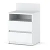A white bedside table with two drawers and an open shelf. Produktbild-Vorschau