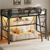 Merax Etagenbett Hochbett 90x200 cm, Metall Kinderhochbett Produktbild-Vorschau 3