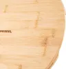 A close-up view of a wooden cutting board with visible grain and a brand name etched into it. Produktbild-Vorschau