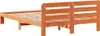 vidaXL Massivholzbett ohne Matratze Wachsbraun 160x200 Produktbild-Vorschau 6