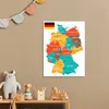MuchoWow® Poster Bunte Deutschlandkarte 30x40 cm - Produktbild-Vorschau 6