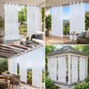2 rideaux d'extérieur transparents, hydrofuges, en voile, Voir les images du produit 7