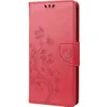 Mobigear Flowers iPhone 14 Hülle Klapphülle Geldbörse - Rot Produktbild-Vorschau 2