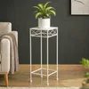 DanDiBo Tabouret pour fleurs Blanc Métal Angulaire 70 cm Voir les images du produit 1