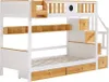 MODFU Etagenbett Kinderbett 90x200cm mit Treppe, Tafel, Produktbild-Vorschau 8