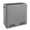 SVITA TM2X24  Mülleimer grau 48 Liter (2x24L) Treteimer Produktbild-Vorschau 1
