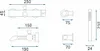 Technical drawing with dimensions of a bathroom faucet. Produktbild-Vorschau