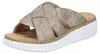 RIEKER Damen Pantolette beige gold metallic Kunstleder - Produktbild-Vorschau 8