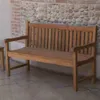 Milani Home - panca da giardino in teak 3 posti con Anteprima dell’immagine prodotto 4