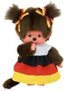 Monchhichi Puppe Deutschland Edition - Mädchen mit Zöpfen - Produktbild-Vorschau 6