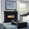 A modern living room with a fireplace, coffee table, and sofa. Podgląd zdjęcia produktu