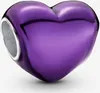 Pandora Charm Damen Violettes Metallic-Herz Sterling-Silber Produktbild-Vorschau 2