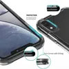 Close-up views of a transparent phone case, highlighting its protective features. Produktbild-Vorschau