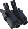 A black plastic adapter with two inlets and two outlets, shown against a white background. Náhled obrázku produktu
