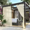 2er Set Outdoor Vorhang Voile Beige Wasserabweisend Gardine Produktbild-Vorschau 5