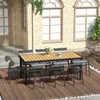 Outsunny Gartentisch für 8 Personen Esstisch Aluminiumtisch Produktbild-Vorschau 2