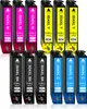 A collection of printer ink cartridges arranged in rows. Produktbild-Vorschau