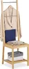 Relaxdays Valletto da bagno con ripiano, bambù, acciaio Anteprima dell’immagine prodotto 1