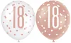 Palloncini 18° compleanno 6 pezzi bianco-rosa 30 cm Anteprima dell’immagine prodotto 4