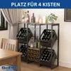 DanDiBo Getränkekistenregal 4 Kisten mit Ablage Schwarz Produktbild-Vorschau 9