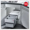 Hailo Rondo 3645121 kosz narożny na śmieci 2x18 litrów Podgląd zdjęcia produktu 6