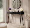 Schminktisch AVENTO, Schwarz – 100,2 x 78 x 38 cm Produktbild-Vorschau 3