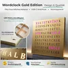 WordClock Jupiter Edelstahl gelasert in Gold - elegante Produktbild-Vorschau 5