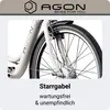 Agon Axis E-Bike 26 Zoll Citybike Damen Herren 140 - 165 cm Produktbild-Vorschau 8