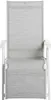 A front view of a white and light gray outdoor lounge chair. Produktbild-Vorschau