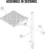 An illustration showing how to assemble a grill. Náhled obrázku produktu