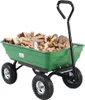 A green garden cart filled with firewood, shown against a white background. Náhled obrázku produktu