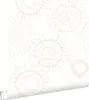 ESTAhome carta da parati fiori argento e bianco 53 cm x Anteprima dell’immagine prodotto 1