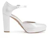 Tamaris Plateau Riemchen Pumps Gr. 40 Weiss-Perle Produktbild-Vorschau 3