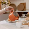 ORNA Théière en céramique avec passoire, 550 ml, Orange, Voir les images du produit 2