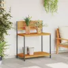 vidaXL Záhradný pracovný stôl 90x50x110 cm z masívneho Náhľad obrázku produktu 3