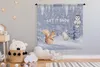 MuchoWow® Wandteppich Wandbehang Winter - Eichhörnchen - Produktbild-Vorschau 3