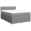 Boxspringbett mit Matratze Hellgrau 140x200 cm Stoff Produktbild-Vorschau 1