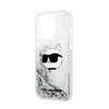 A Karl Lagerfeld iPhone 14 Pro Max hardcase with a glitter design and a Choupette Head graphic. Produktbild-Vorschau
