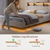 BEALIFE Čalouněná postel 140x200 cm s roštem a LED Náhled obrázku produktu 6