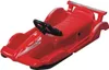 A red plastic sled shaped like a race car, shown from a slight angle against a white background. Produktbild-Vorschau