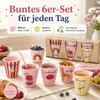 RICE Kids Kinderbecher ABC Print Mädchen 6er Set 160 ml Produktbild-Vorschau 2