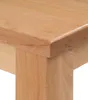 A close-up view of the corner of a wooden bench, showing the grain and finish. Produktbild-Vorschau